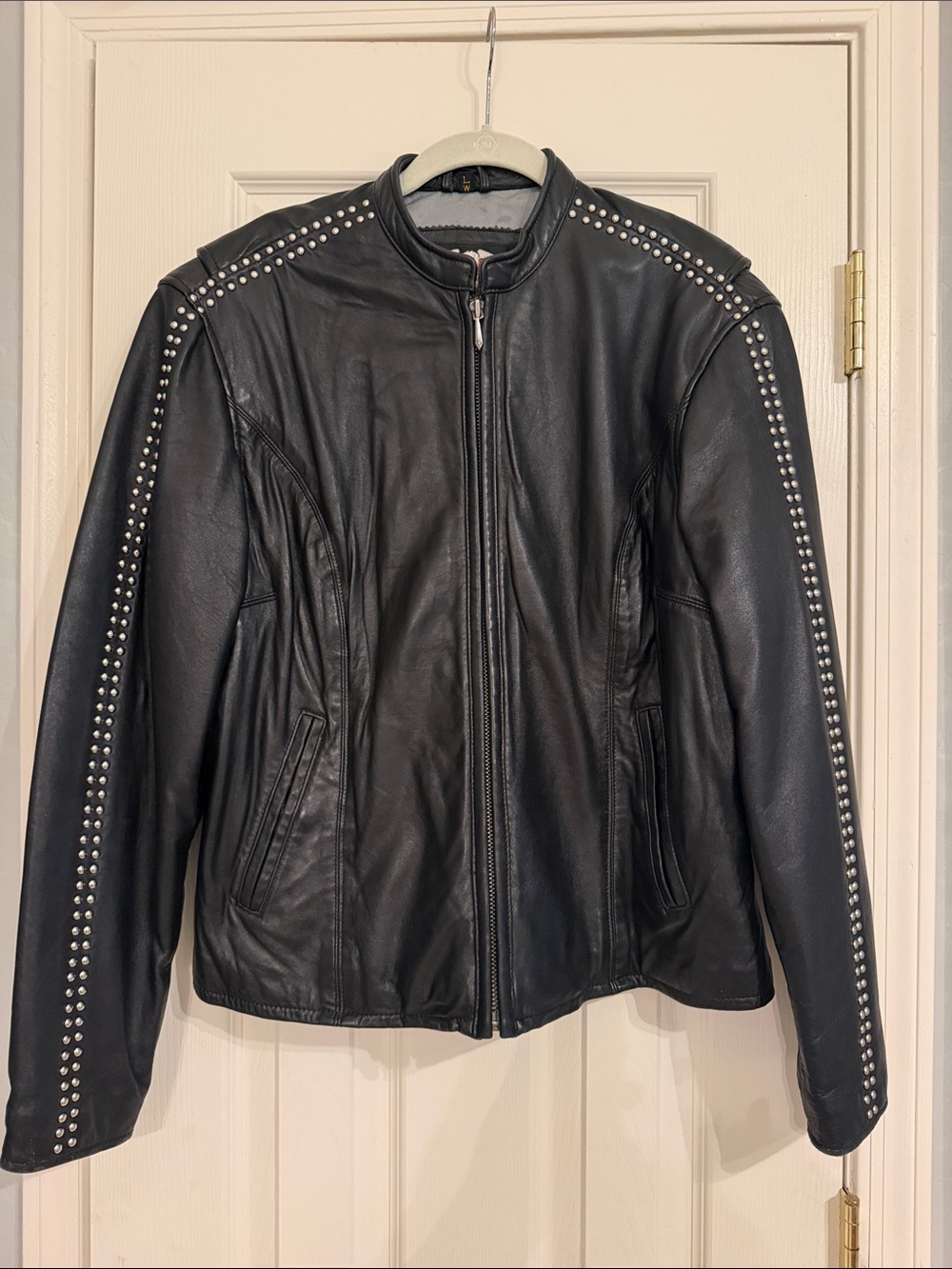 Harley Davidson Women’s Black Studded Leather Jacket - Classic Biker Style